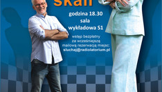 Plakat informujący o pokazie naukowym "Kwestia skali" w dniu 10 października 2025